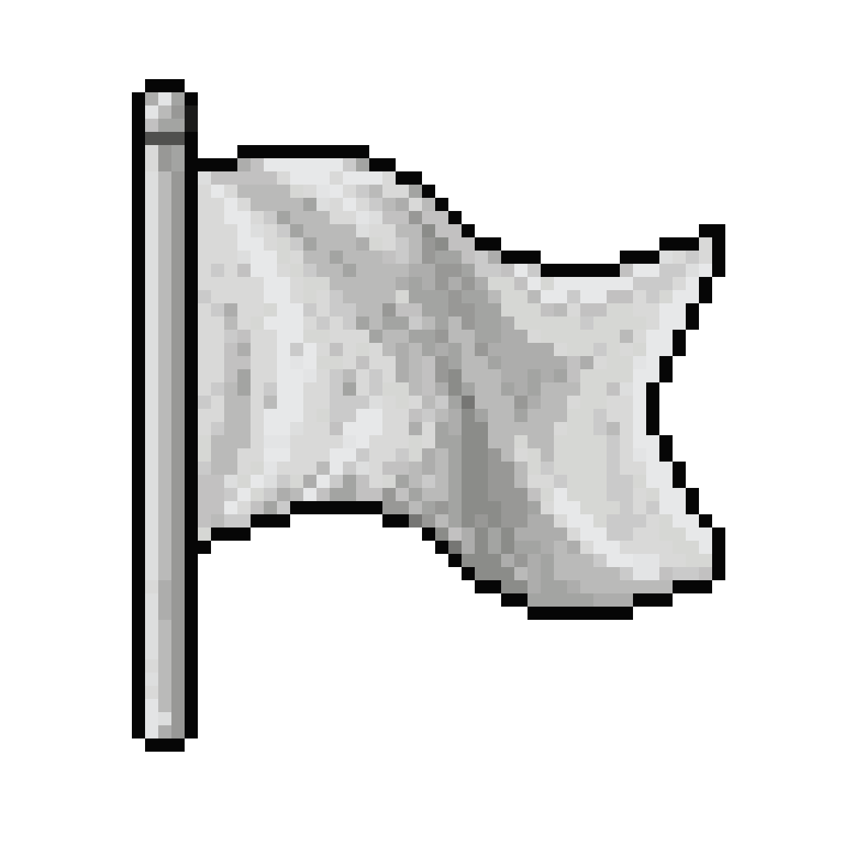 White Blank Flag pixel art
