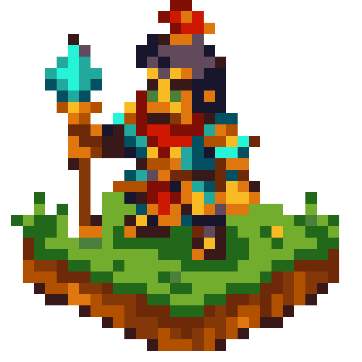 Inca Warrior pixel art