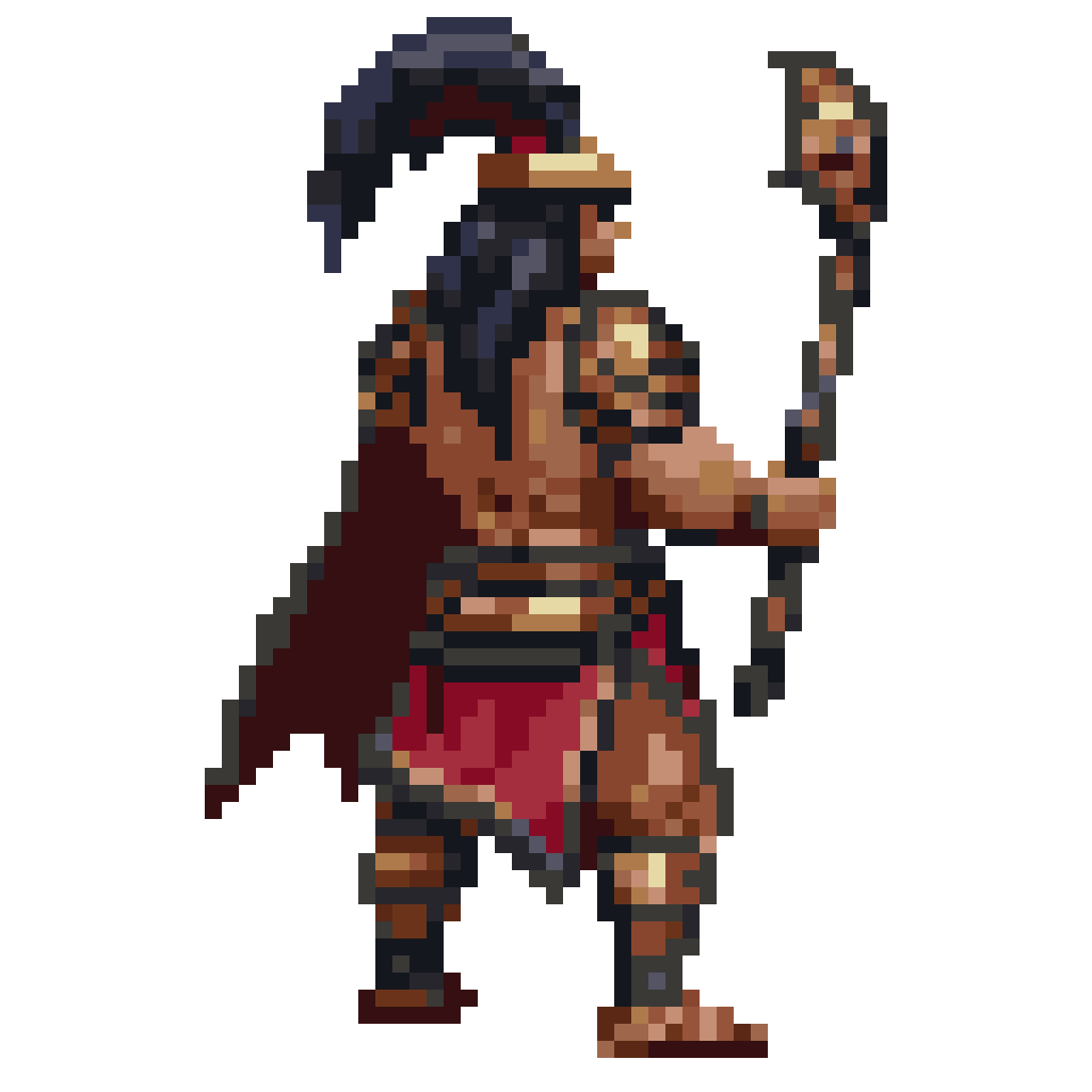 Inca Warrior pixel art