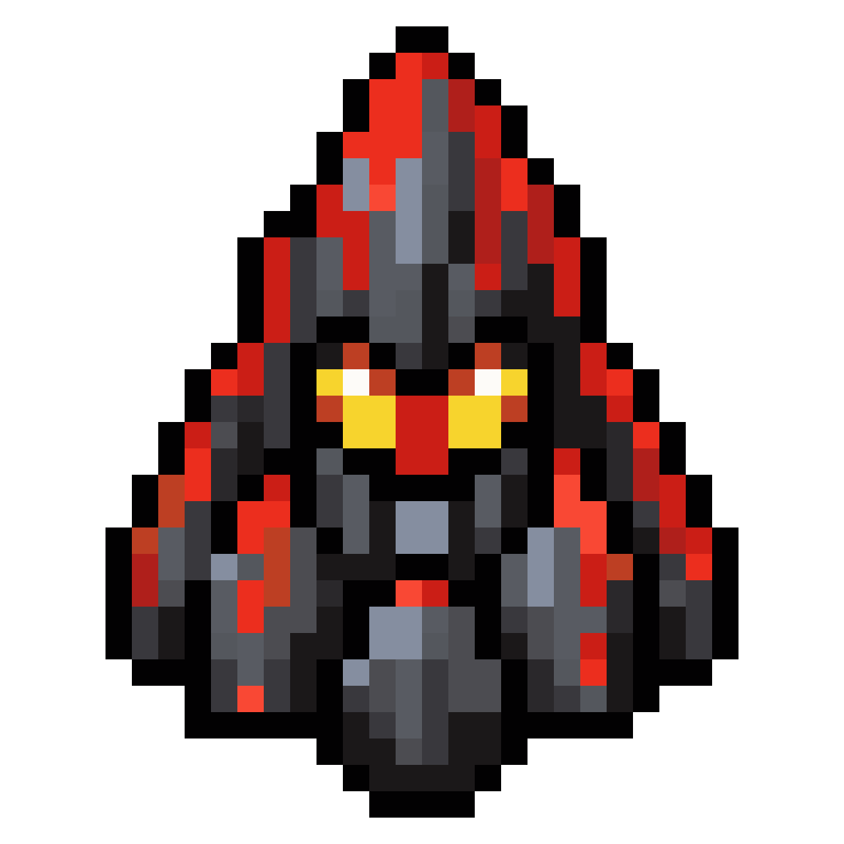 sharp black obsidian rock pillar pixel art