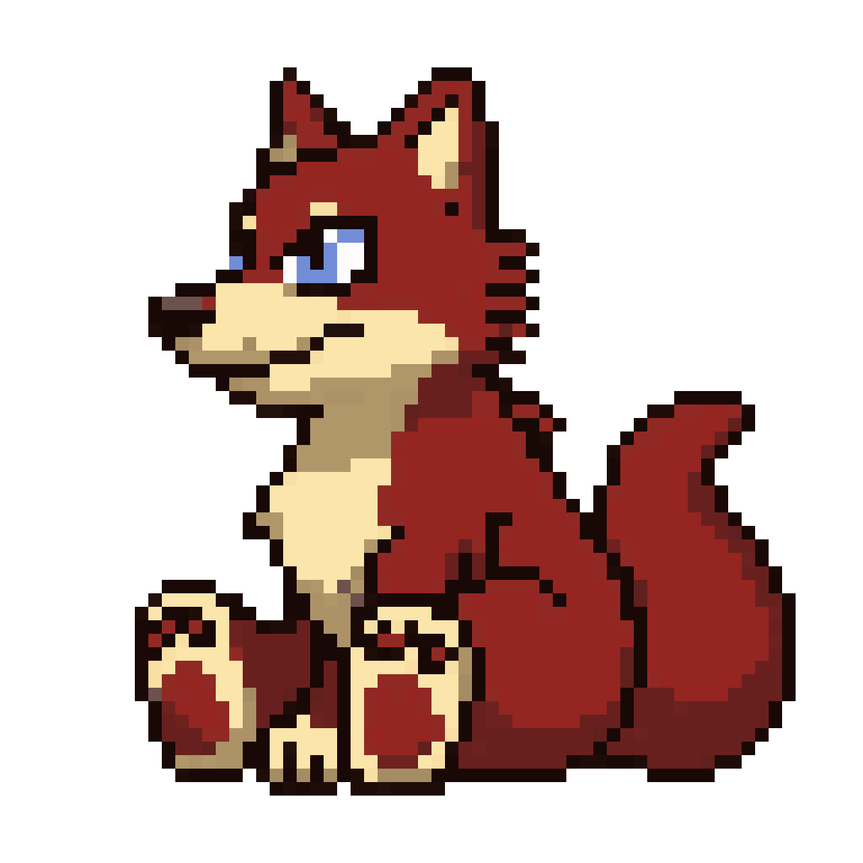 Smug Boykisser with Huge Footpaws pixel art