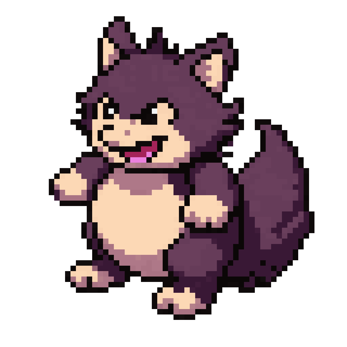 Smug Boykisser with Huge Footpaws pixel art