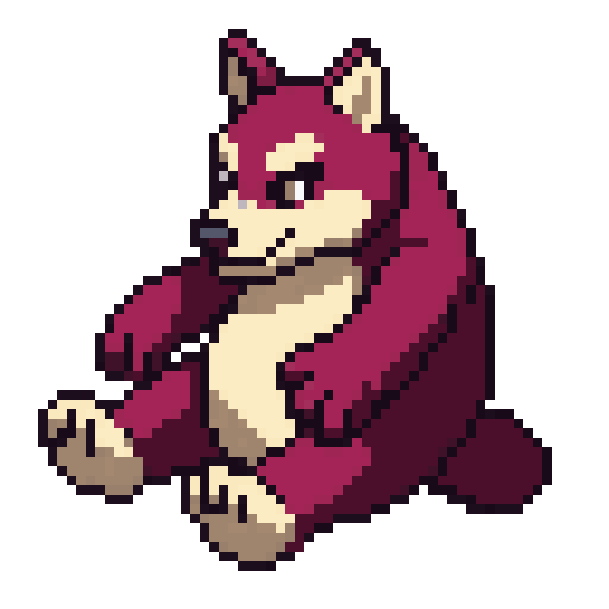 Smug Boykisser with Huge Footpaws pixel art