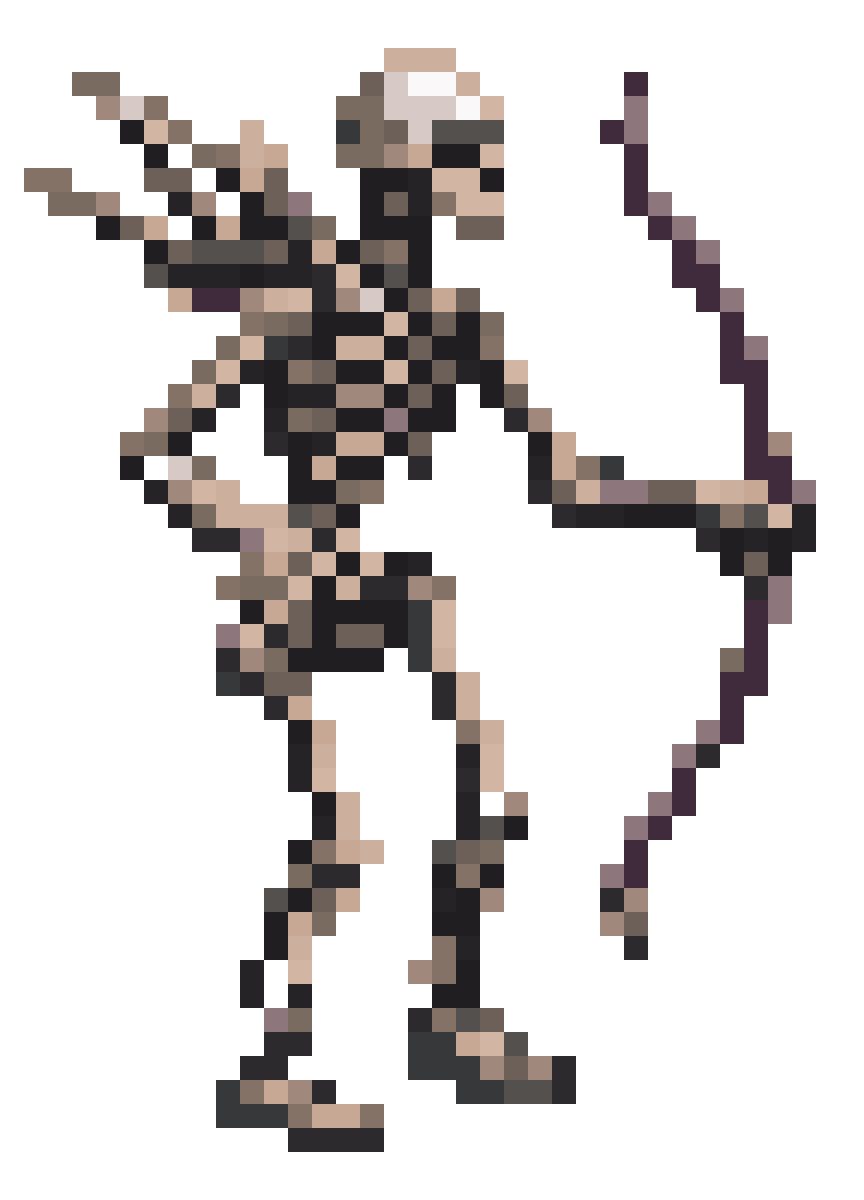 skeleton archer pixel art
