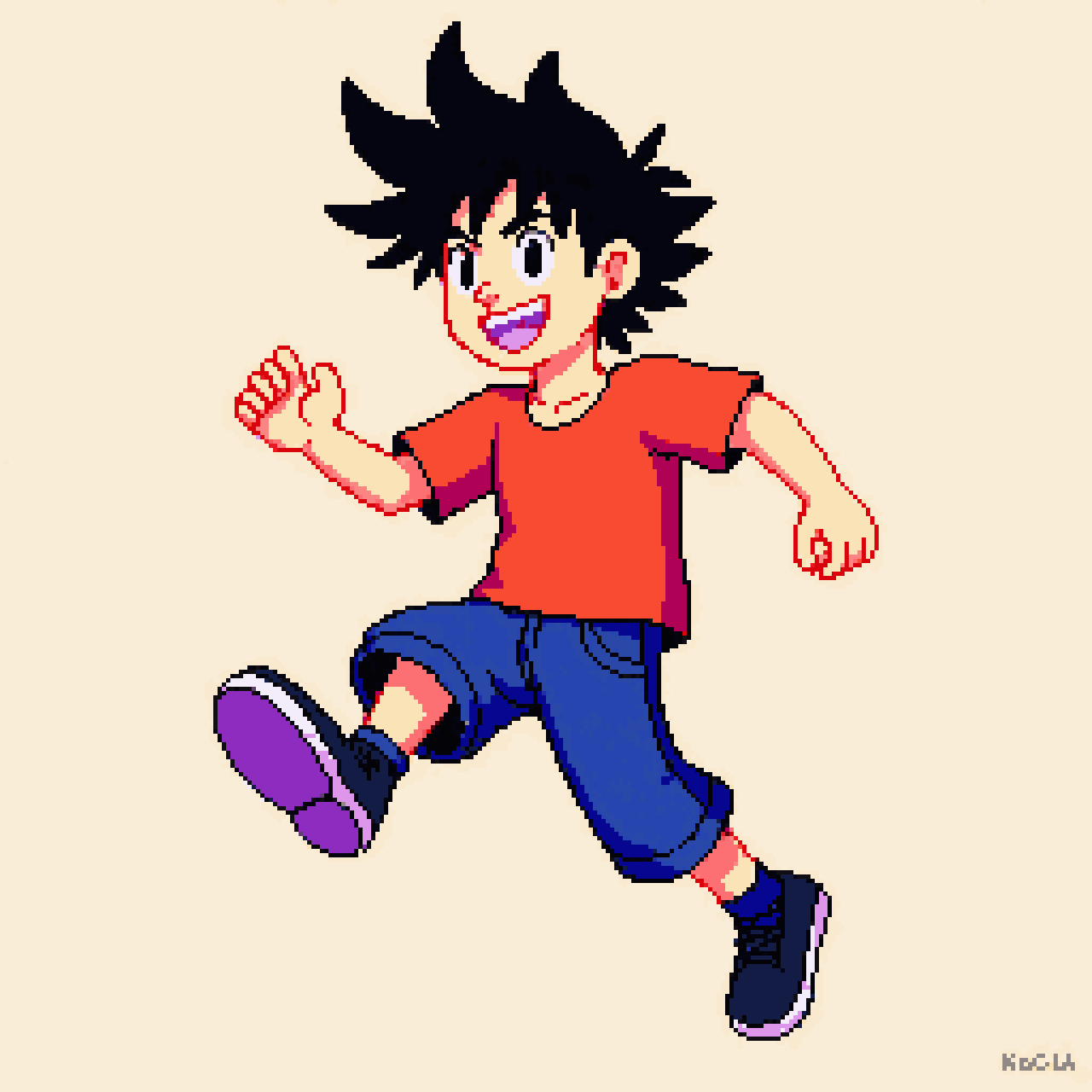 Mugen Luffy Sprite Jump pixel art