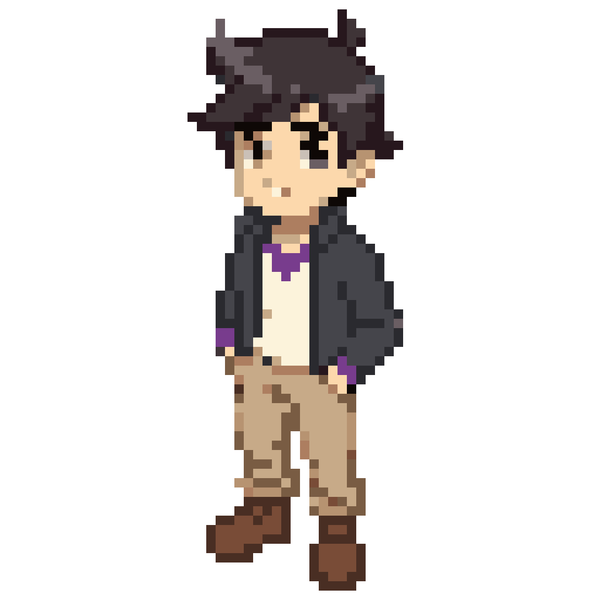 Pokémon-style trainer character August pixel art