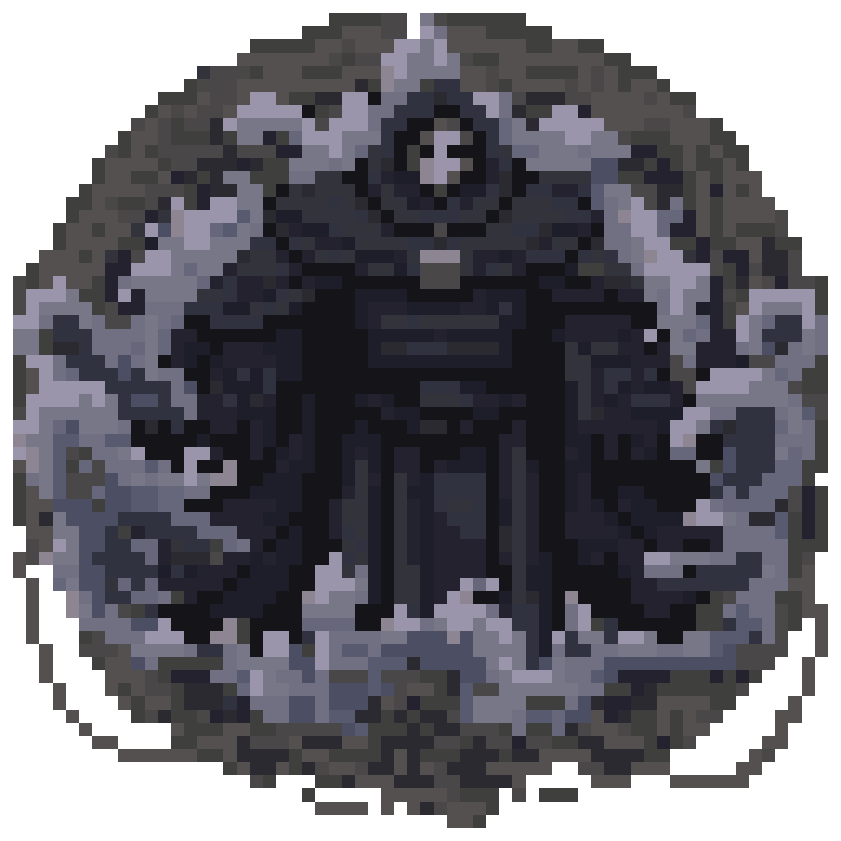 guy in long dark overcoat pixel art