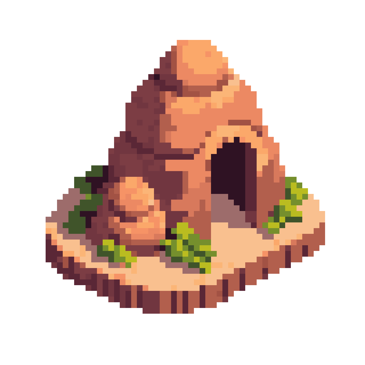 half moon for 2D space game pixel art