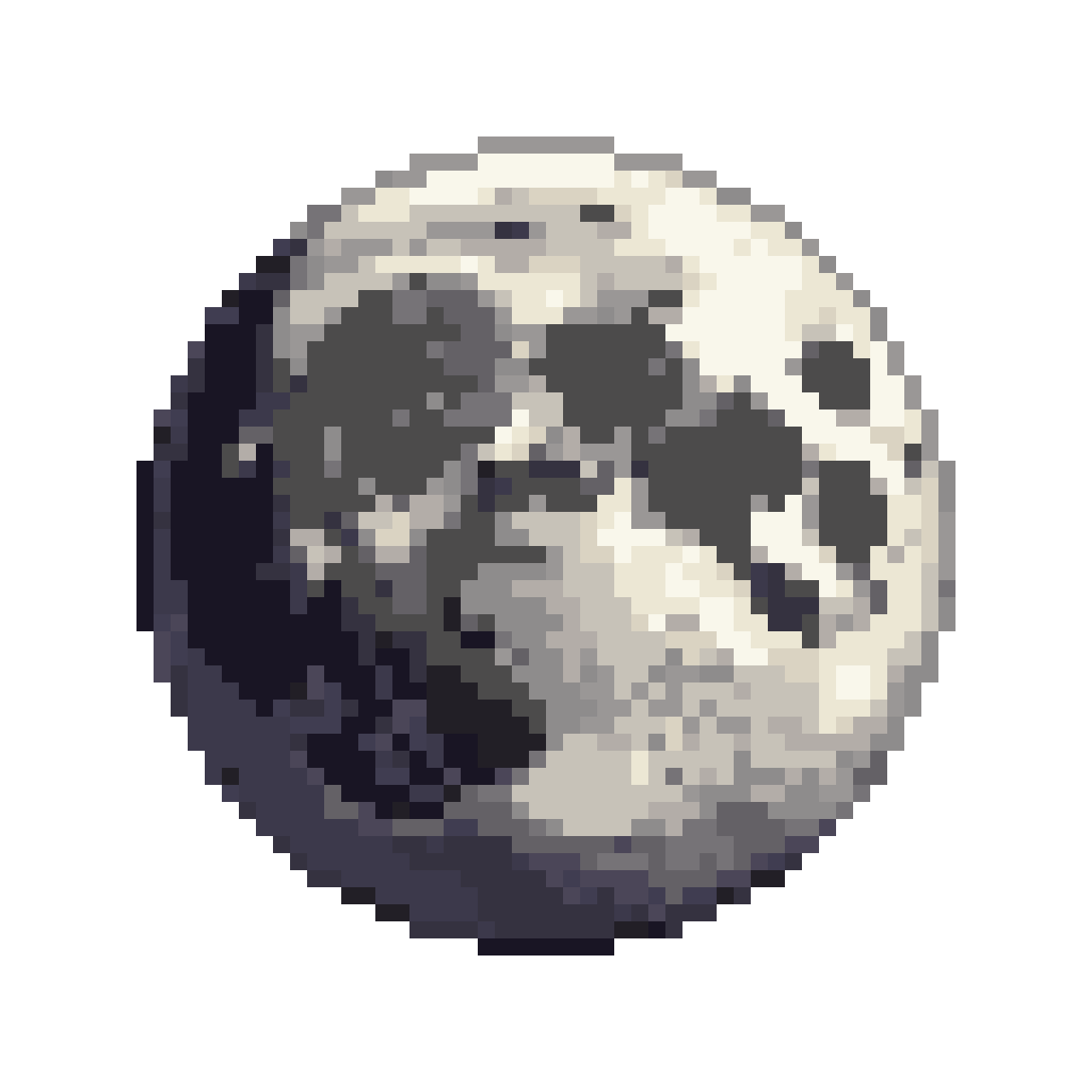 2D Moon Prop pixel art