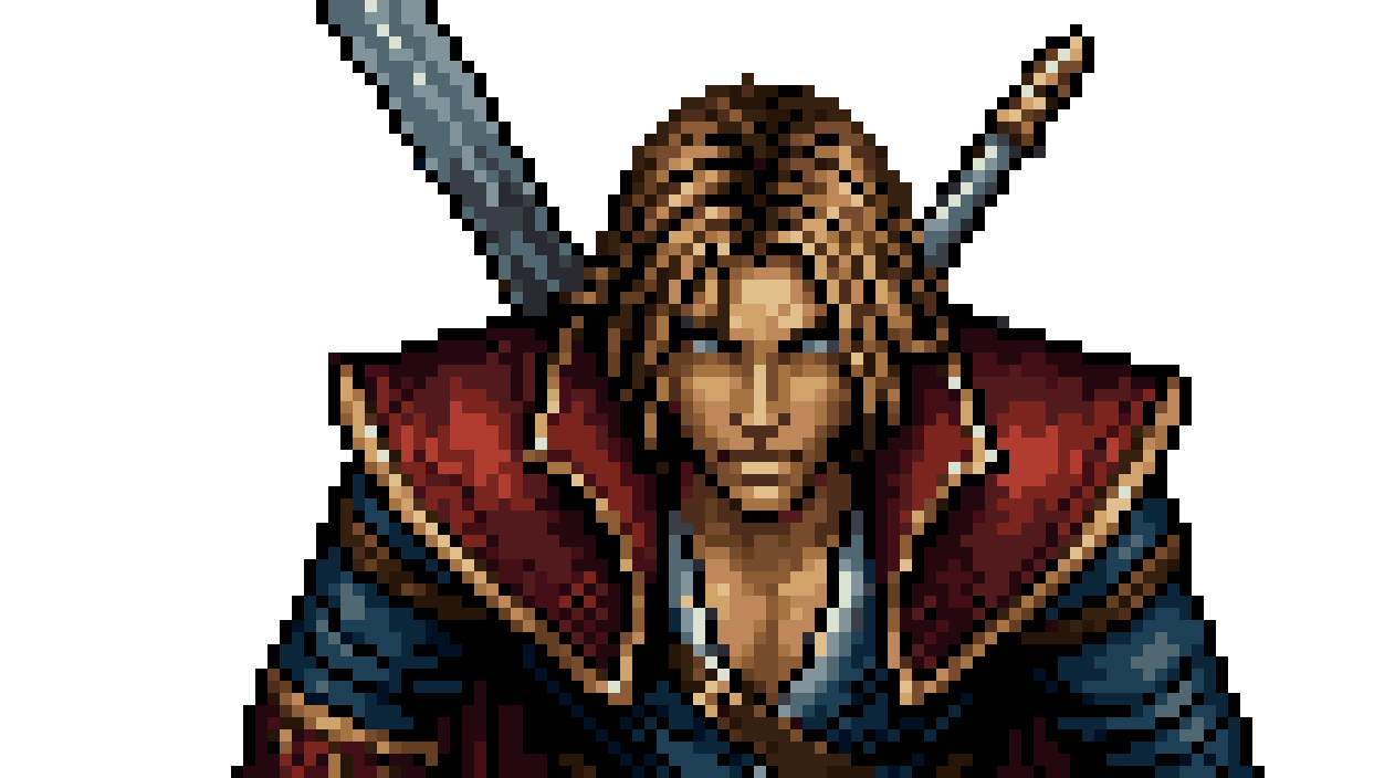 Dante from Devil May Cry pixel art