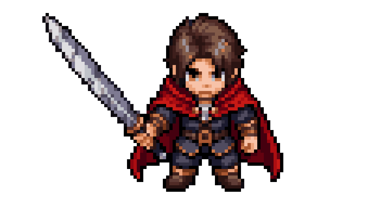 Dante from DMC pixel art