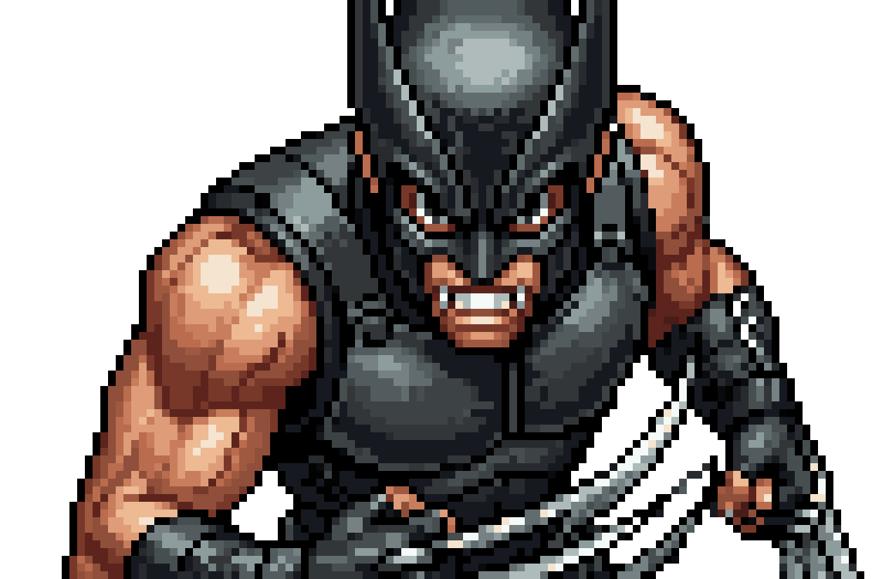Intimidating Hybrid Character with Mask pixel art