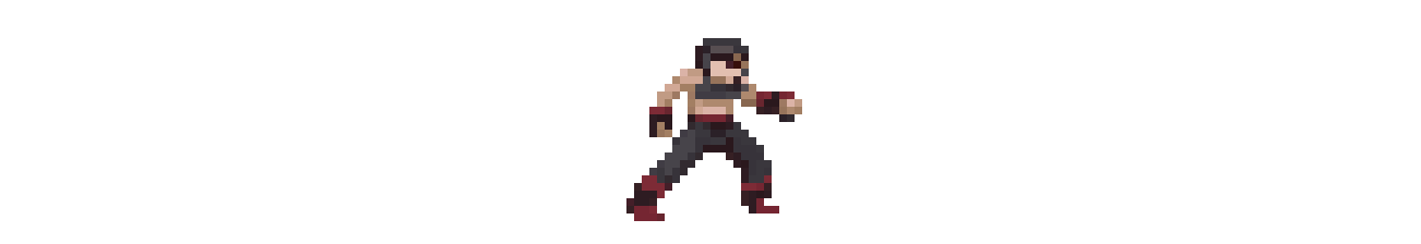 Pixel Stick Figure in Idle Fight Pose pixel art