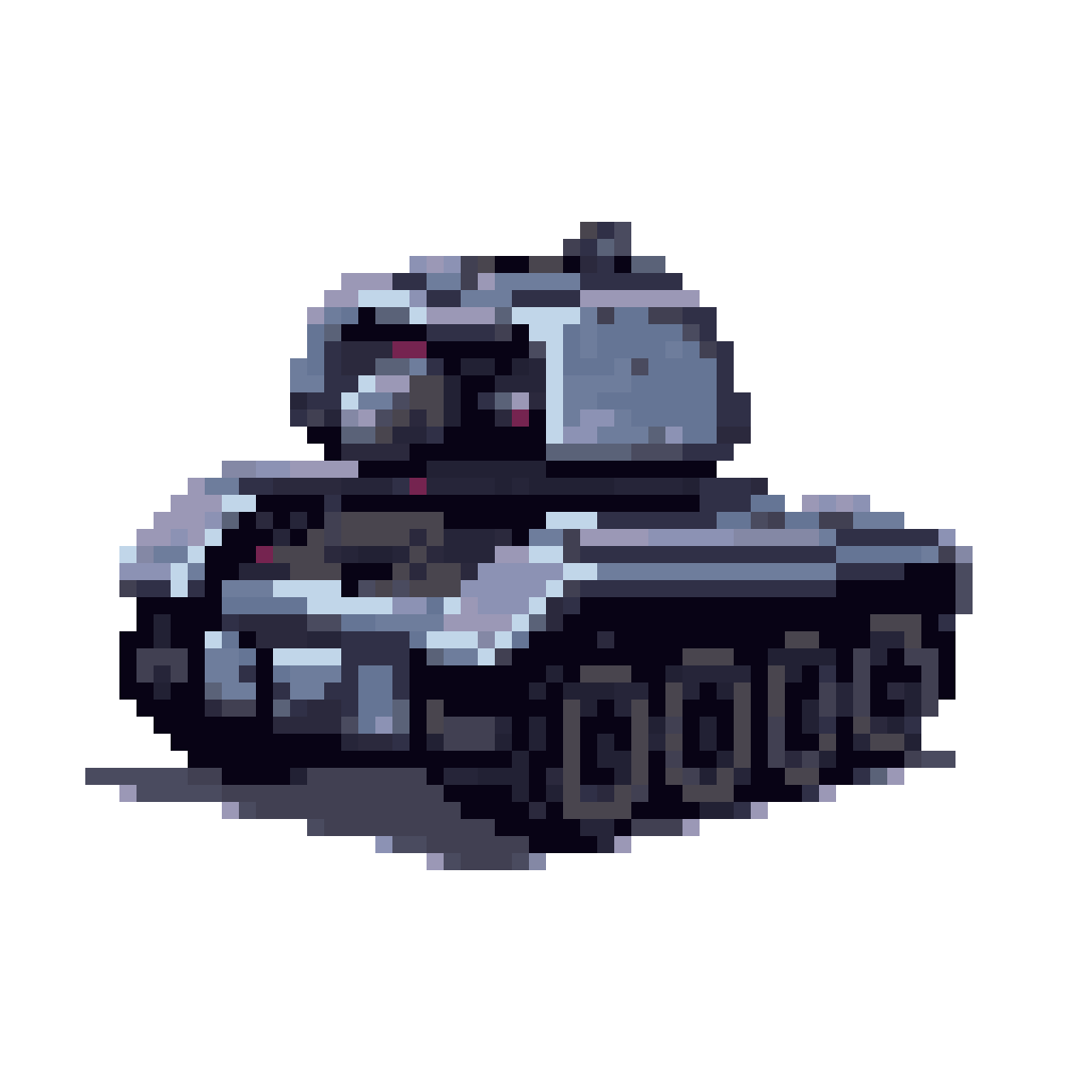 Sci fi tank. Square, boxy. pixel art