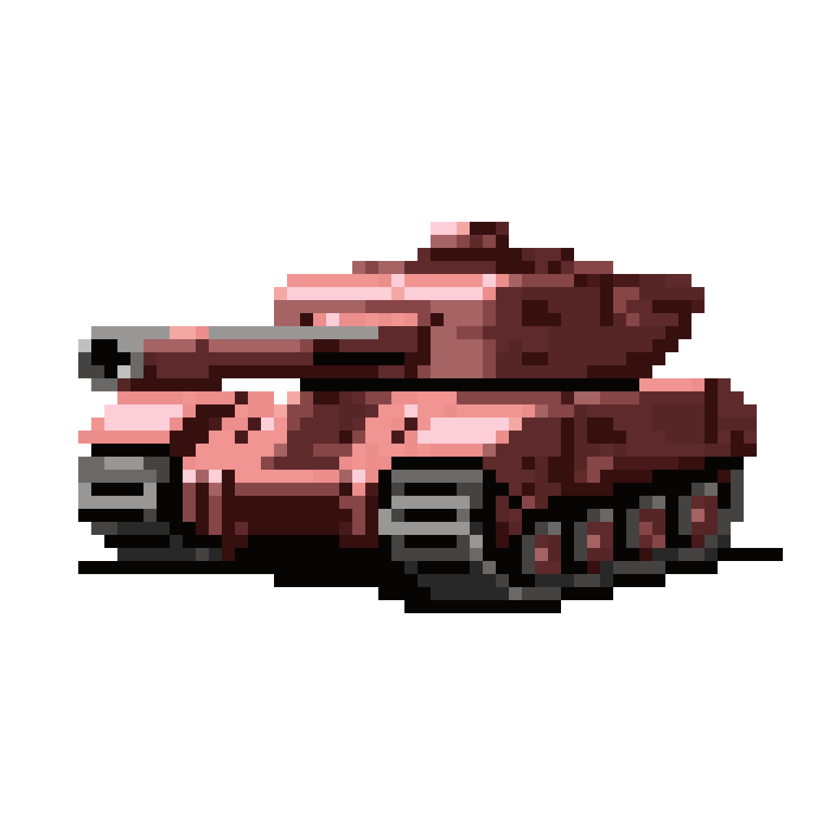 Sci fi tank. Square, boxy. pixel art