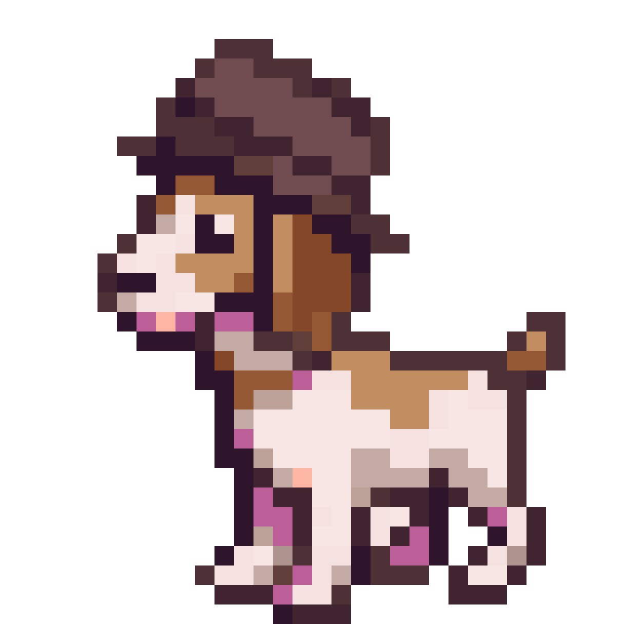 Scruffy Jack Russell Terrier with Toupee pixel art