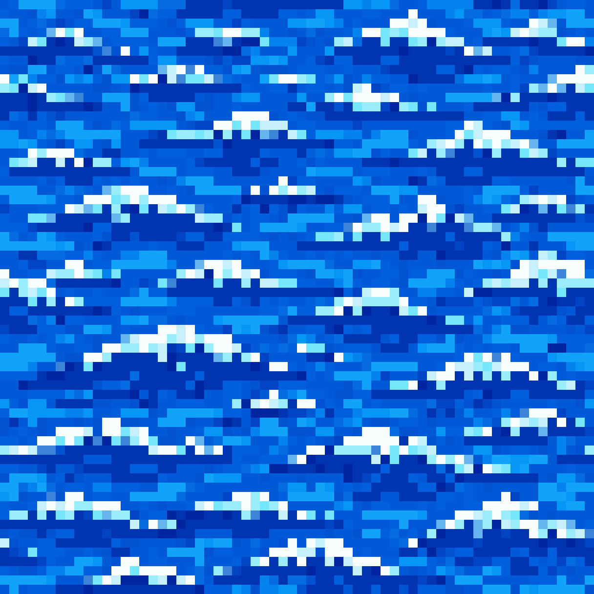 Vibrant Ocean with Waves pixel art