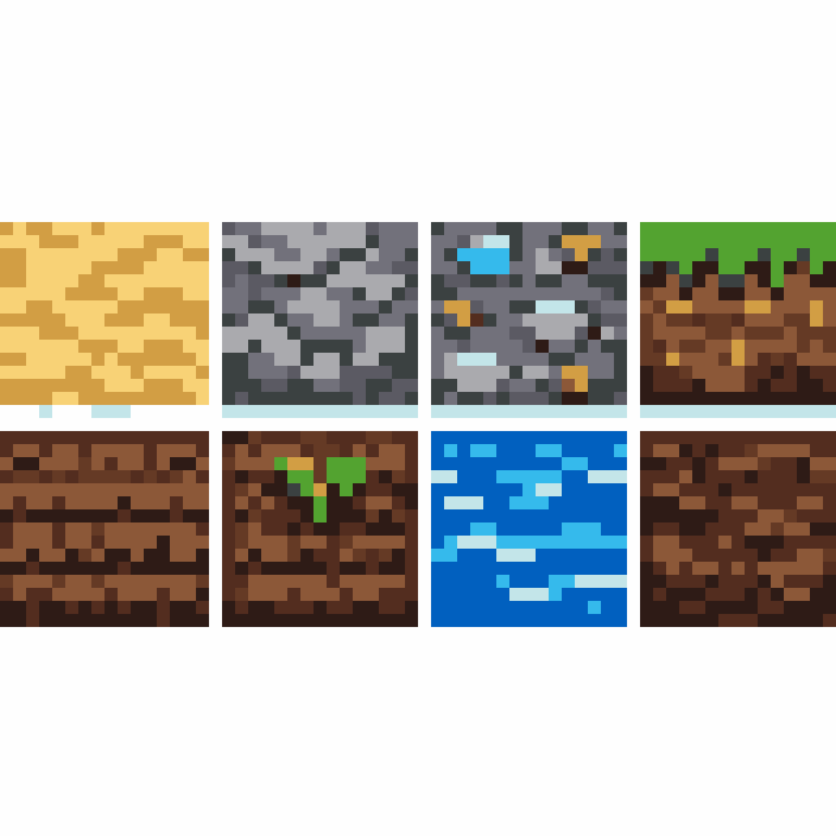 2D platformer tiles for game pixel art