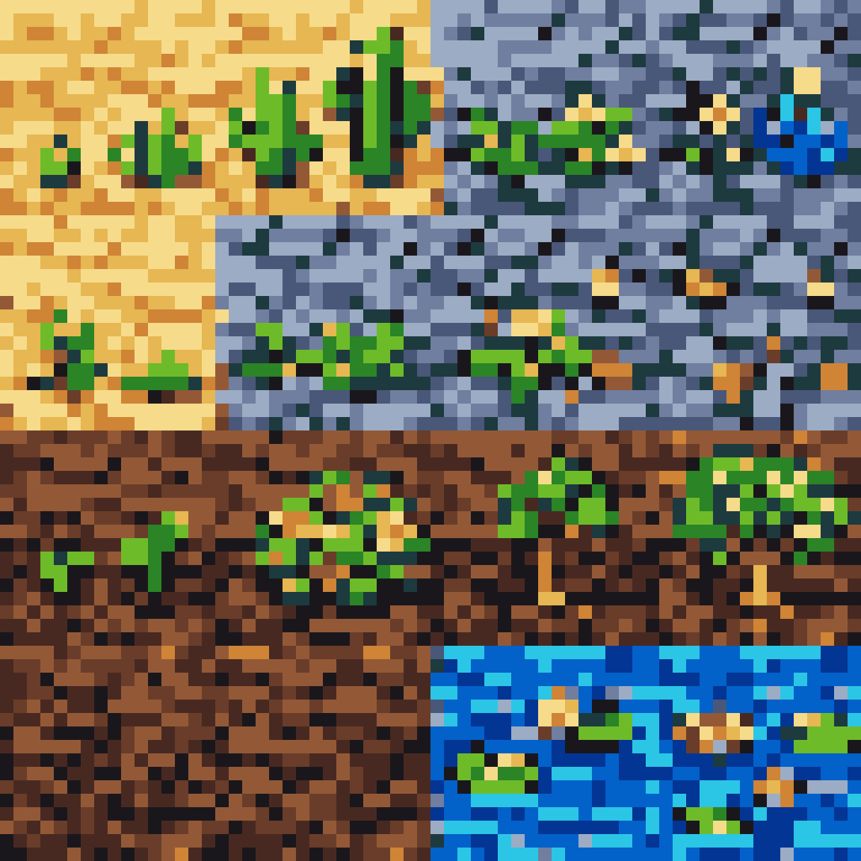 Grown Plant Variations pixel art