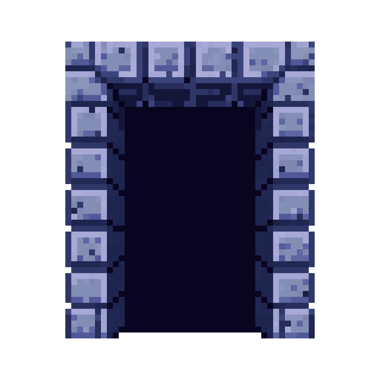 Dungeon Exit Door with Darkness pixel art