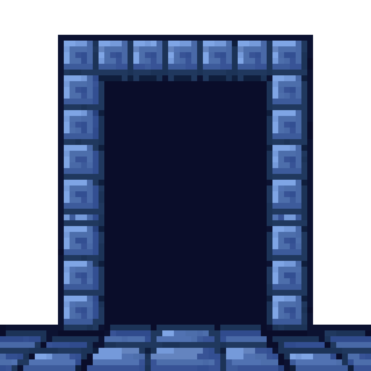 Dungeon Exit Door with Darkness pixel art