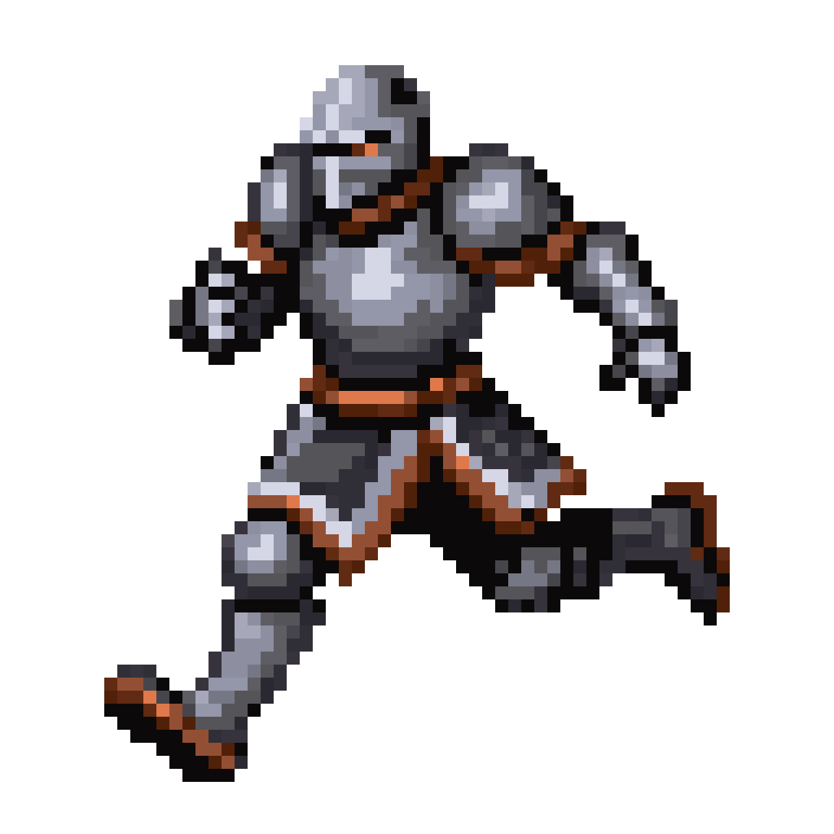 Armored Knight Running Right pixel art