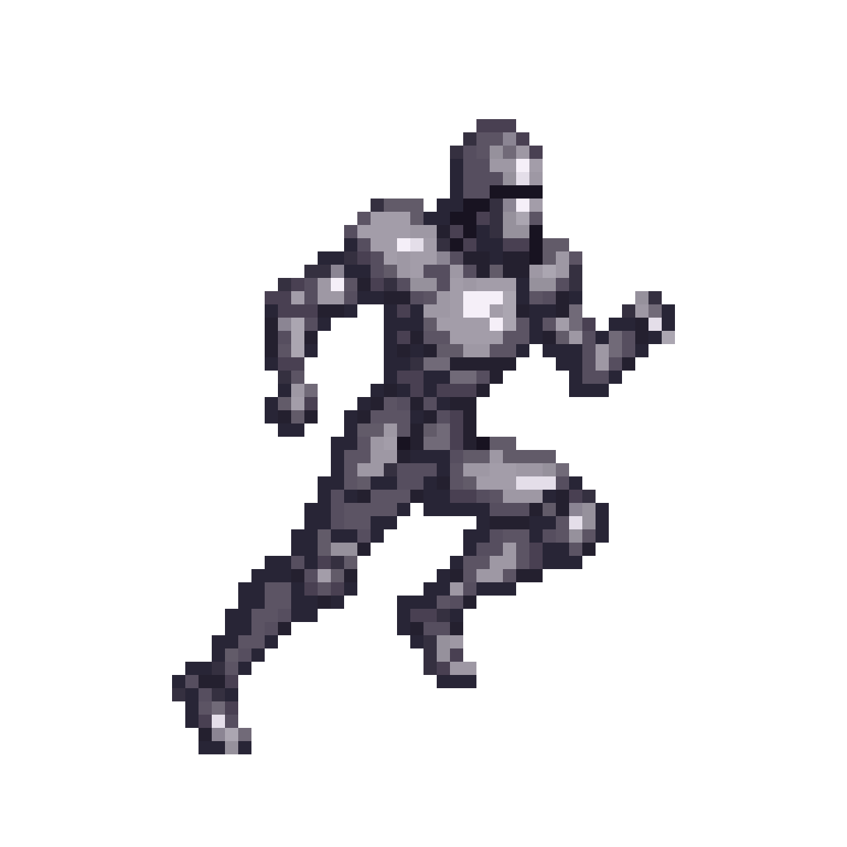 Armored Knight Running Right pixel art