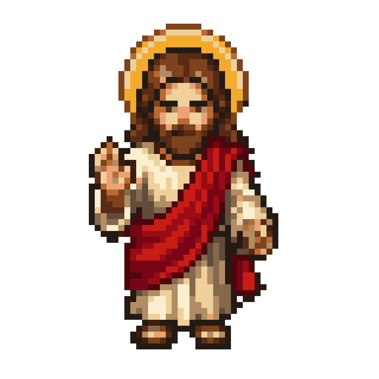 Chibi Jesus Christ Pixel Art pixel art