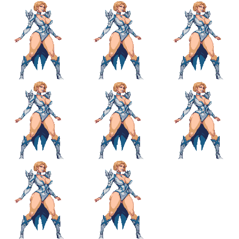idle pose, slight breathing motion, pixel art