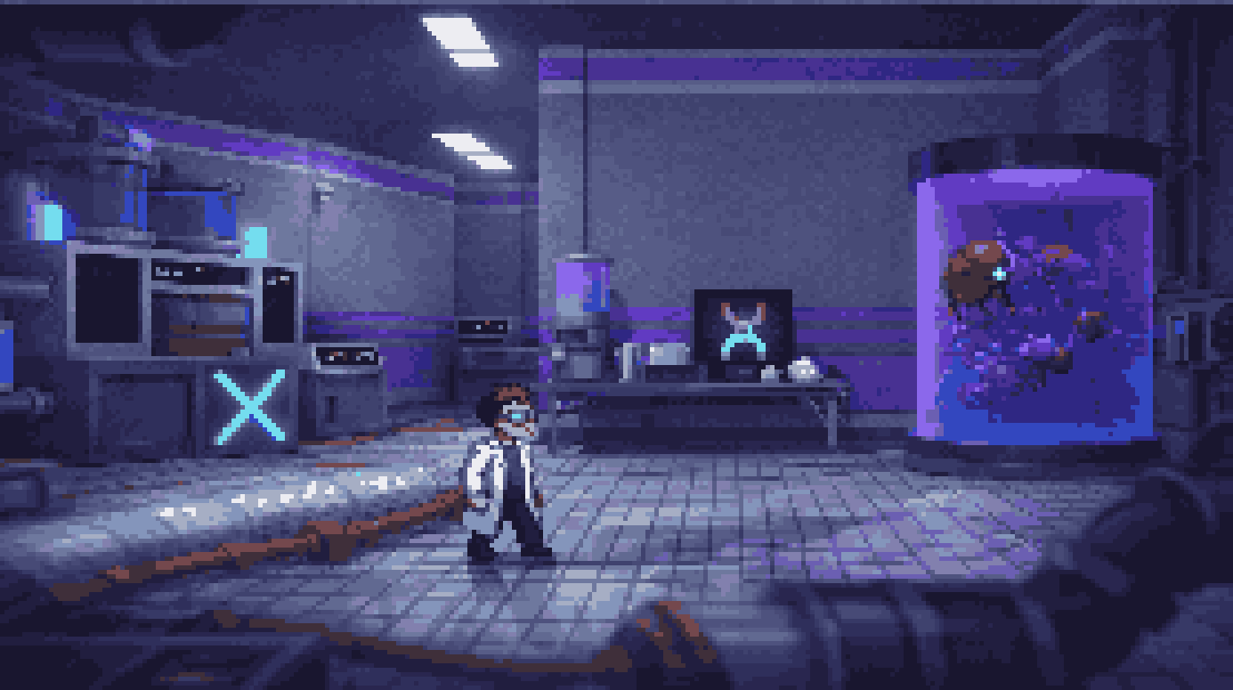 Science Lab Background pixel art