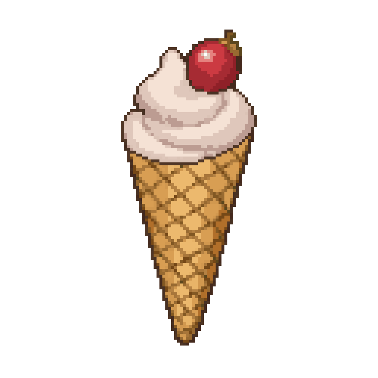 working traffic cone pixel art