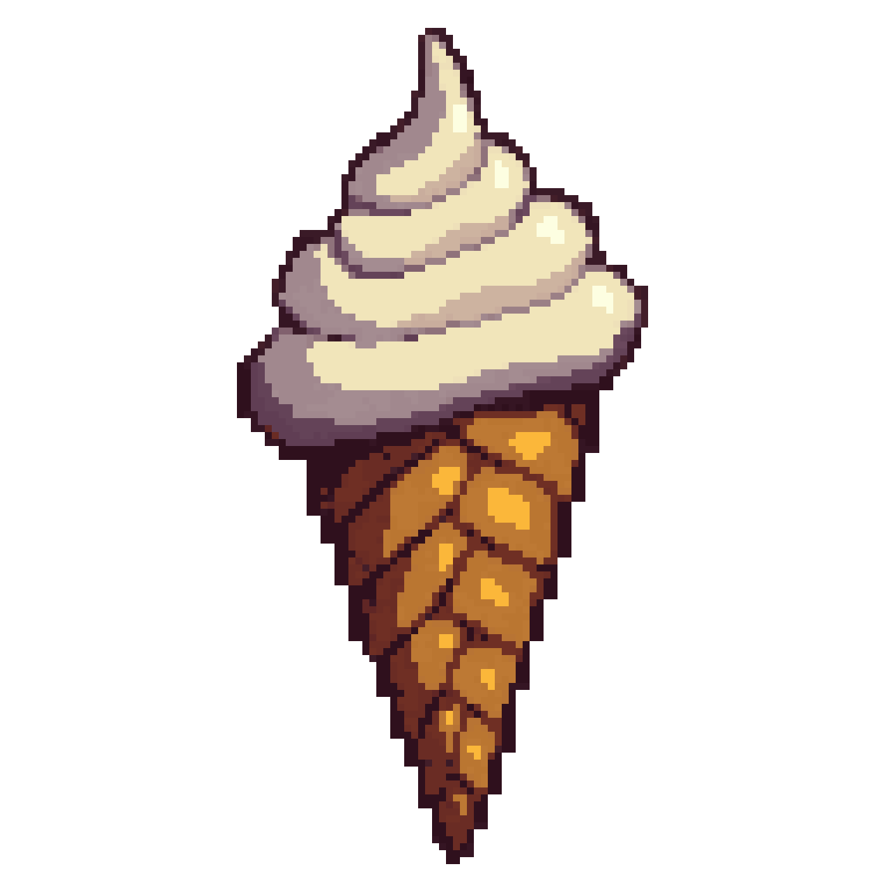 working traffic cone pixel art