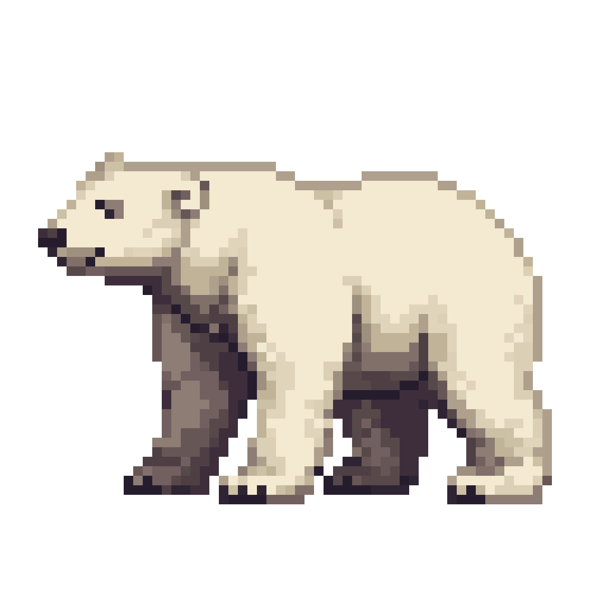 Polar bear pixel art