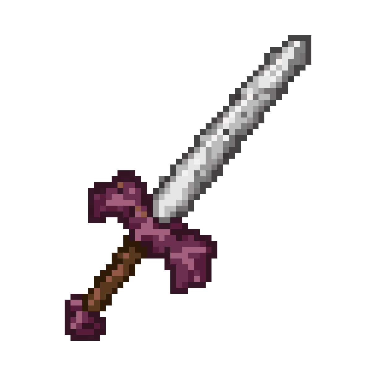 True Wooden Sword from Terraria Style pixel art