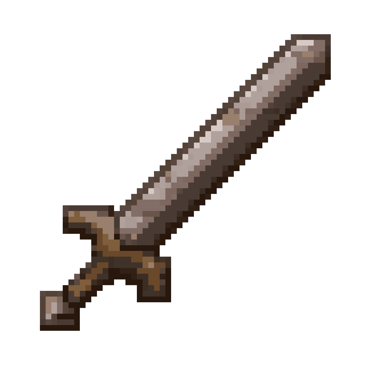 True Wooden Sword from Terraria Style pixel art