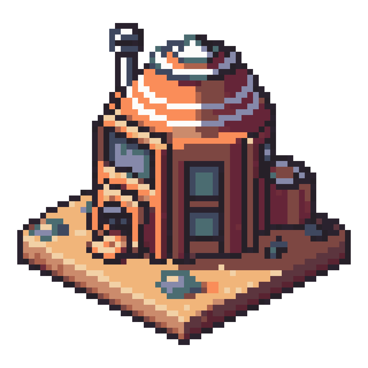 Futuristic Mars House for RTS Game pixel art