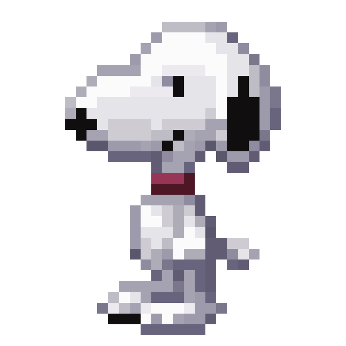 Snoopy in 4x10 Pixel Art pixel art