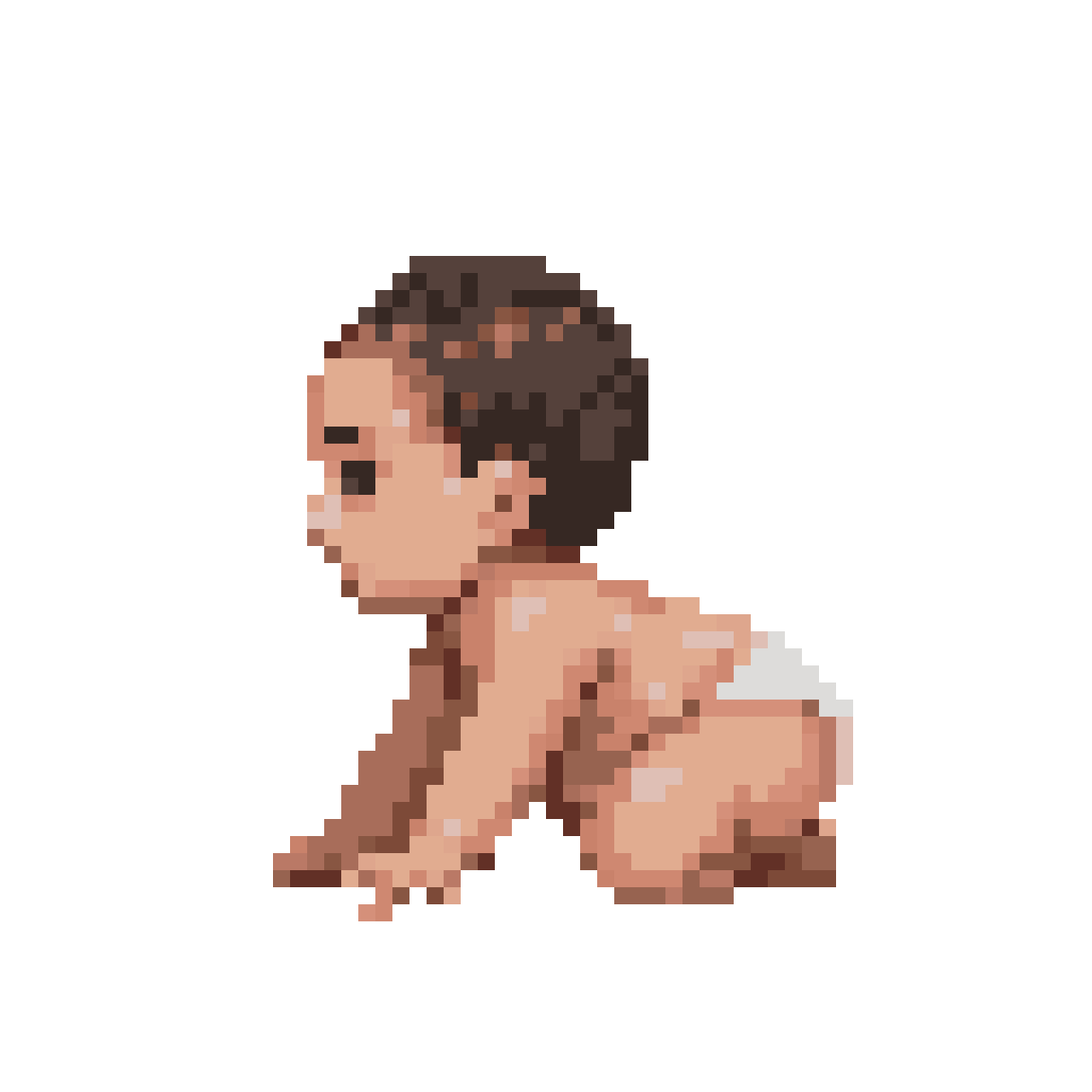 crawling baby pixel art