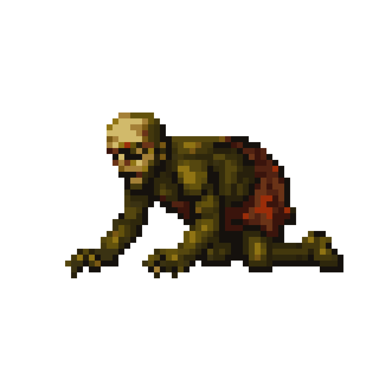 Zombie Character Sprite pixel art