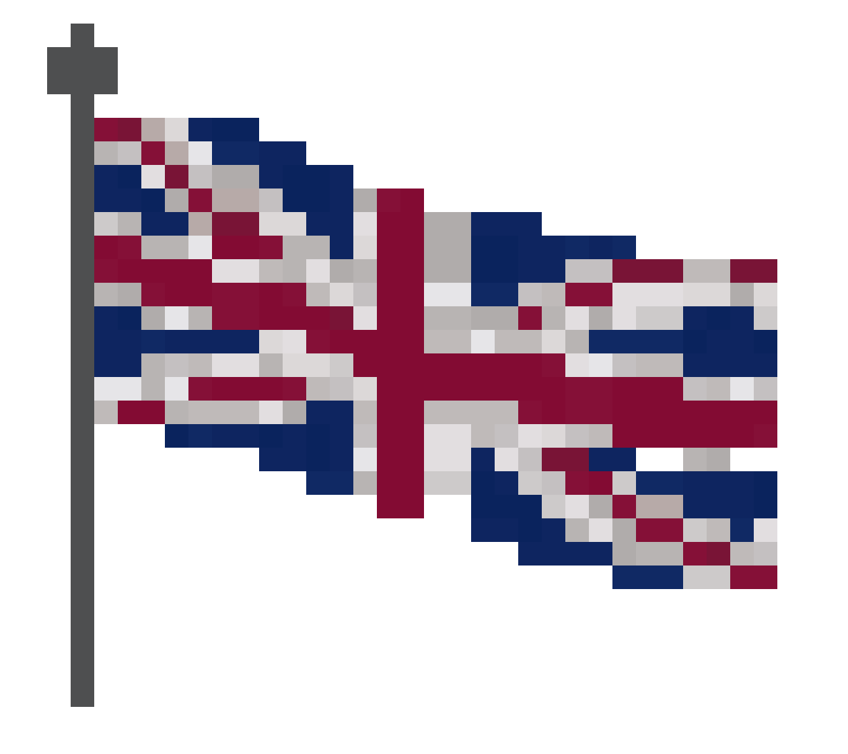 British Columbia Flag on Pixel Grid pixel art