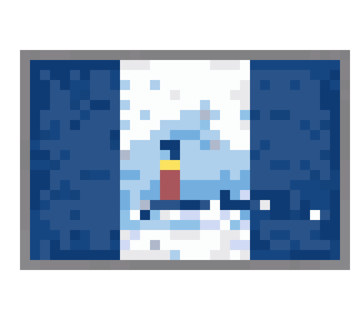 Nunavut Flag on Pixel Grid pixel art