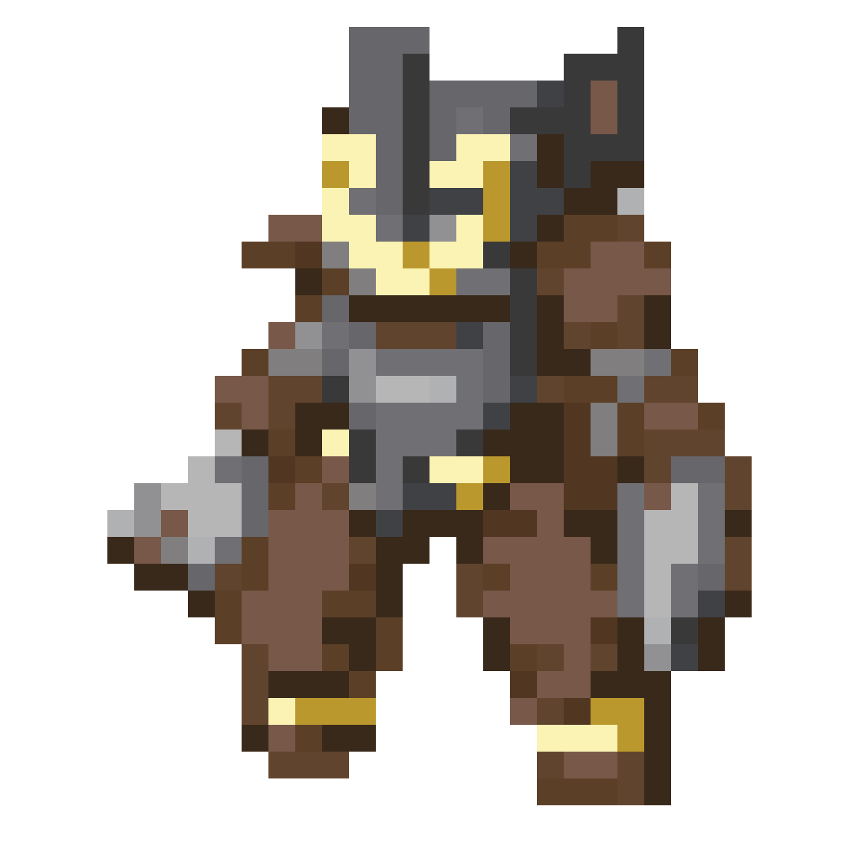 this character from behind pixel art