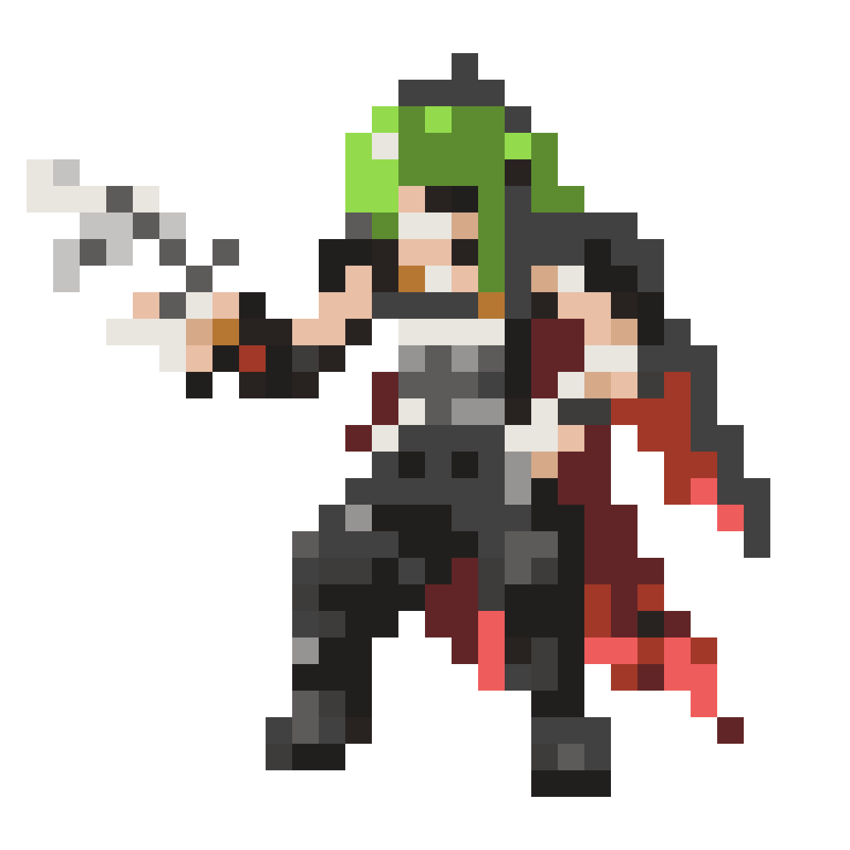 this character turned around pixel art