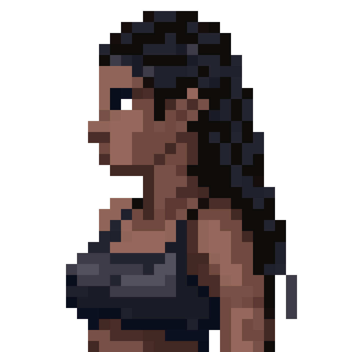 black sweat boba pearls pixel art