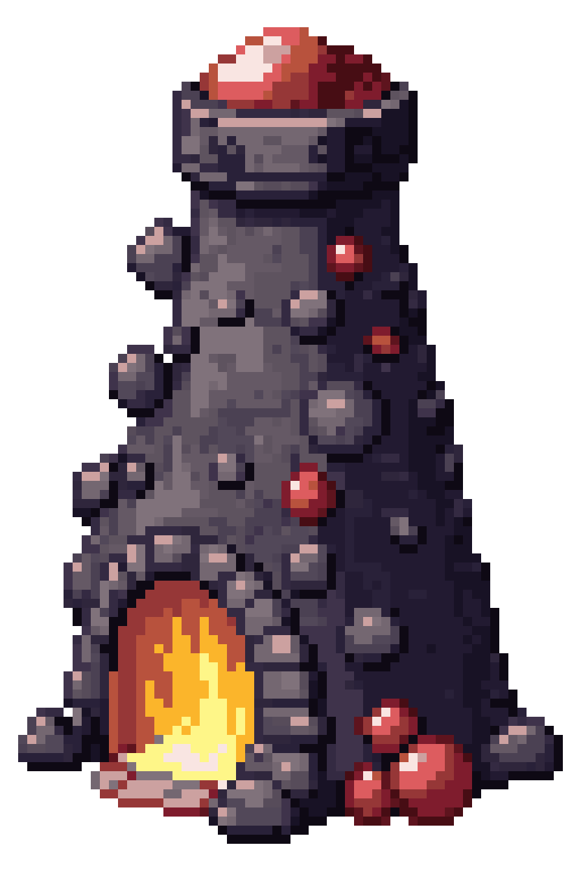 ore smelting furnace pixel art