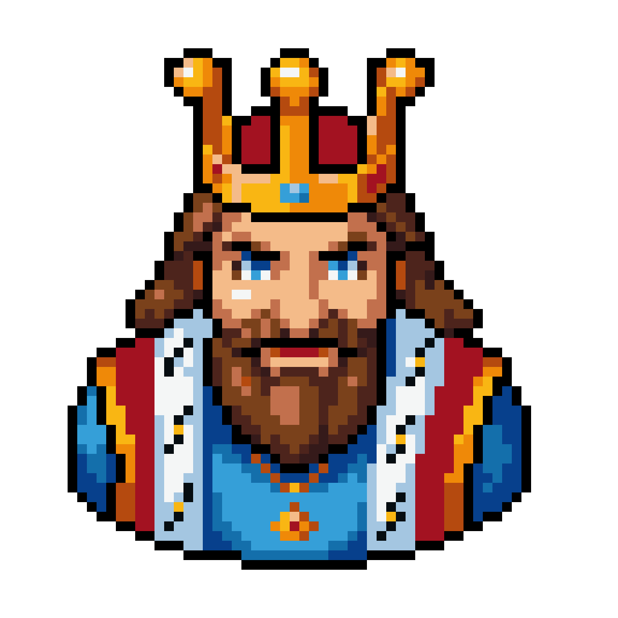 King Shaped Board Game Piece pixel art