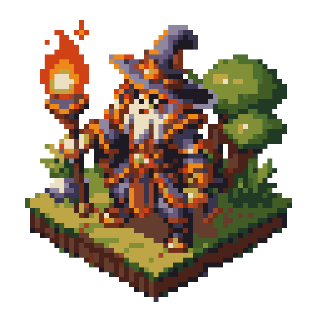 Fire Wizard pixel art