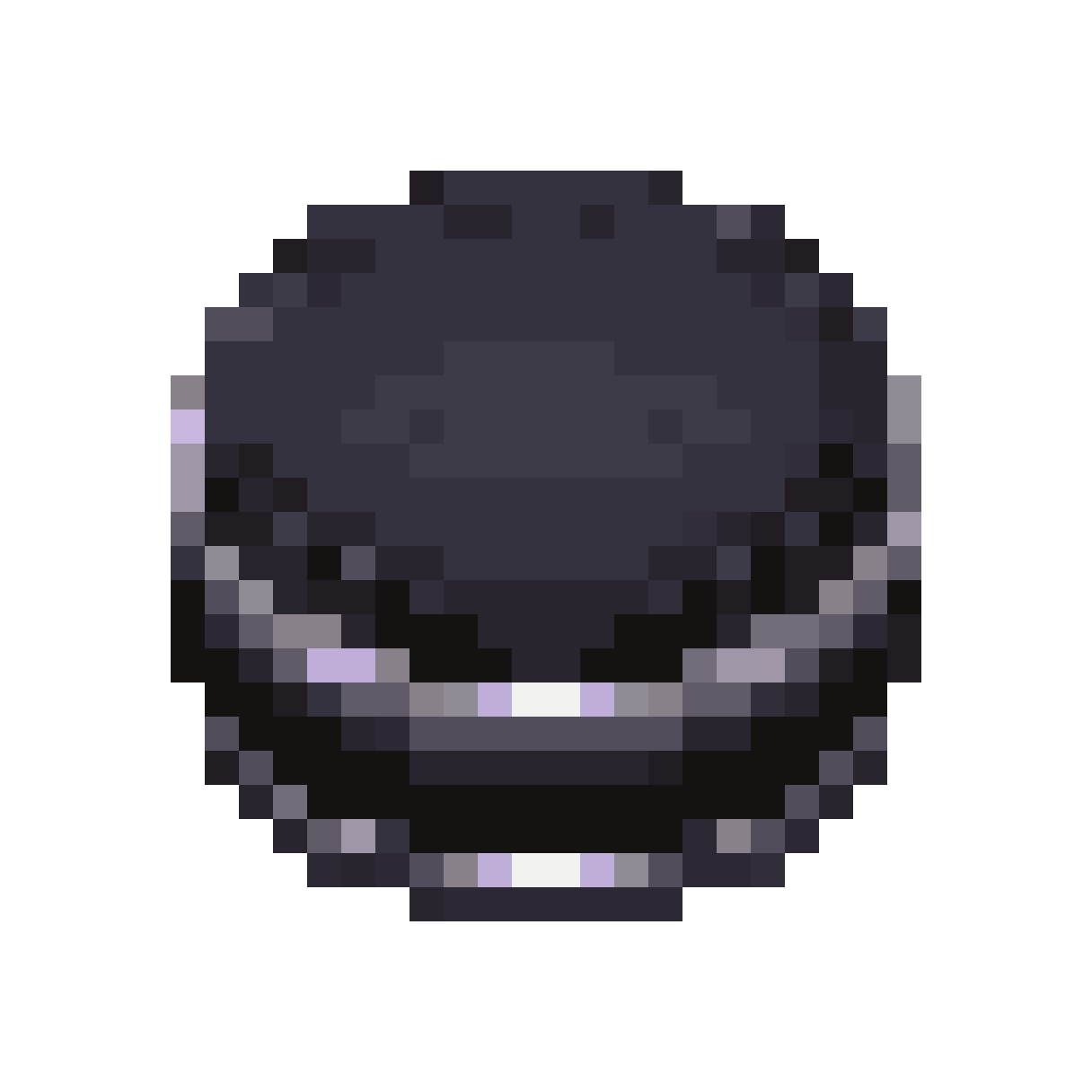 Minecraft-style black snus can pixel art