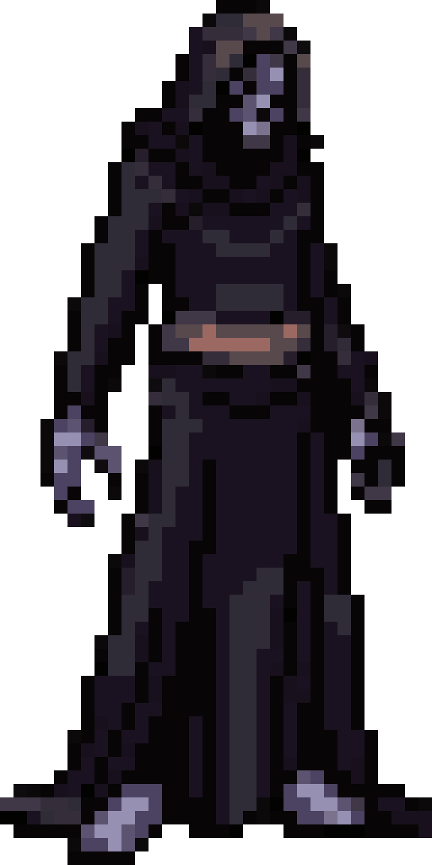 Grim Reaper with Black Aura pixel art