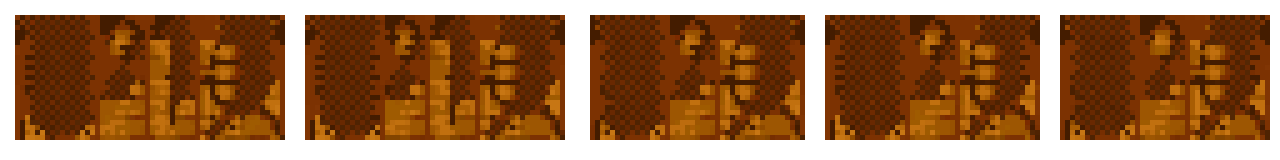 Tile sheet for miner game pixel art